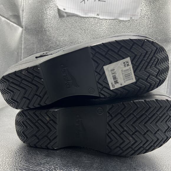 Dansko 38 Clogs Black Smooth Leather 7.5-8 Professional Nursing Comfort size 40 - Picture 2 of 13